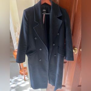 ZARA black oversized long coat